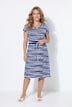 Midi-Jerseykleid, Regular Fit, Ringel, Taillen-Tunnelzug, Angel of Style x MIAMODA