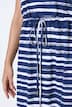 Midi-Jerseykleid, Regular Fit, Ringel, Taillen-Tunnelzug, Angel of Style x MIAMODA