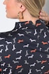Bluse, Dackel, Kelchkragen, Langarm