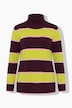 Streifen-Strickpullover, Rollkragen , Langarm