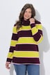 Streifen-Strickpullover, Rollkragen , Langarm