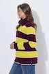 Streifen-Strickpullover, Rollkragen , Langarm