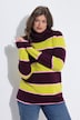 Streifen-Strickpullover, Rollkragen , Langarm