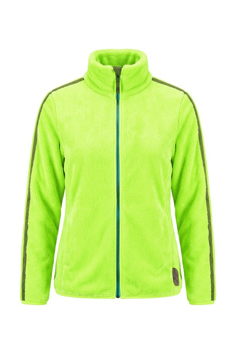 Plush Teddy Fleece Side Stripe Jacket