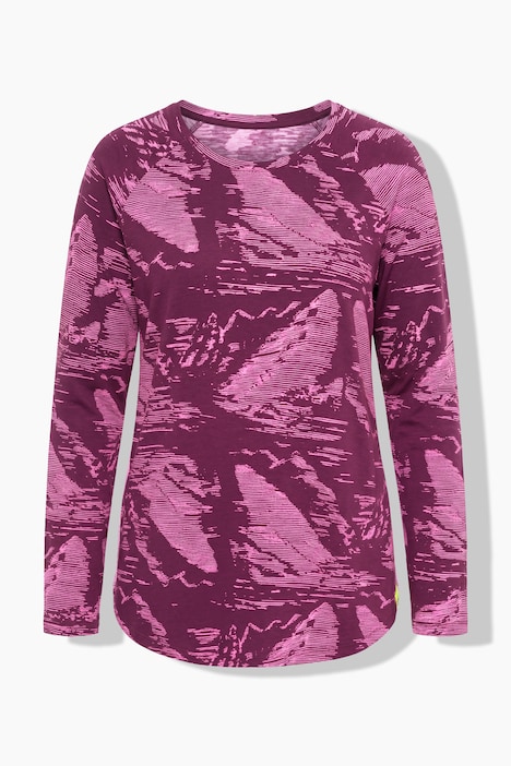 Shirt, Langarm, Rundhalsausschnitt, Print, OEKO-TEX