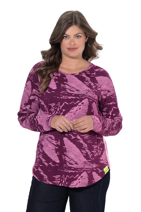Abstract Striped Long Sleeve Tee