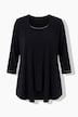2-in-1-Shirt, Ziersteine, Rundhals, 3/4-Arm