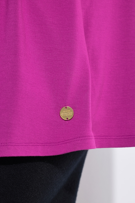 2-in-1-Shirt, Ziersteine, Rundhals, 3/4-Arm