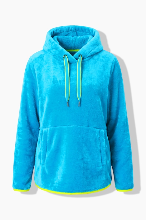 Teddy-Sweatshirt, Kapuze, Langarm