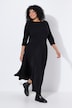 Punto-Maxikleid, A-Linie, U-Boot-Ausschnitt, 3/4-Arm