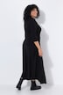 Punto-Maxikleid, A-Linie, U-Boot-Ausschnitt, 3/4-Arm
