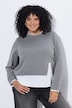 Sweatshirt, Bluseneinsatz, A-Linie, Rundhals, Langarm