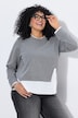 Sweatshirt, Bluseneinsatz, A-Linie, Rundhals, Langarm