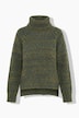 Pullover, Rippstrick, Rollkragen, Langarm