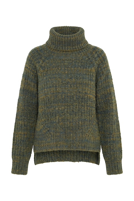 Pullover, Rippstrick, Rollkragen, Langarm