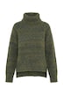 Pullover, Rippstrick, Rollkragen, Langarm