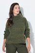 Pullover, Rippstrick, Rollkragen, Langarm