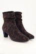 Bottines Caprice motif léopard, matière stretch et semelle de propreté amovible - largeur G