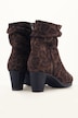 Bottines Caprice motif léopard, matière stretch et semelle de propreté amovible - largeur G