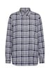 Bluse, Karo, Hemdkragen, Langarm