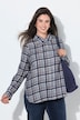 Bluse, Karo, Hemdkragen, Langarm
