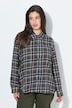Bluse, Karo, Hemdkragen, Langarm