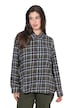 Bluse, Karo, Hemdkragen, Langarm