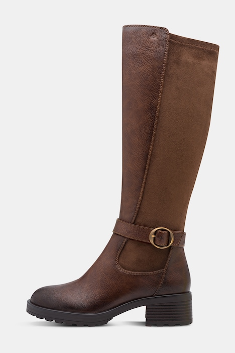 Lederoptik-Stiefel, Jana Softline, Wechselfußbett, Weite H