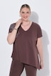 T-shirt, A-lijn, asymmetrische zoom, bloemen