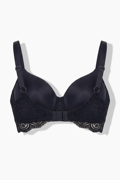 Soutien-gorge à armatures, coques souples, dentelle