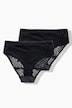 Lot de 2 culottes midi, dentelle florale