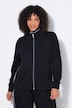 Sweatjacke, kurz, Stehkragen, Langarm
