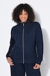 Sweatjacke, kurz, Stehkragen, Langarm