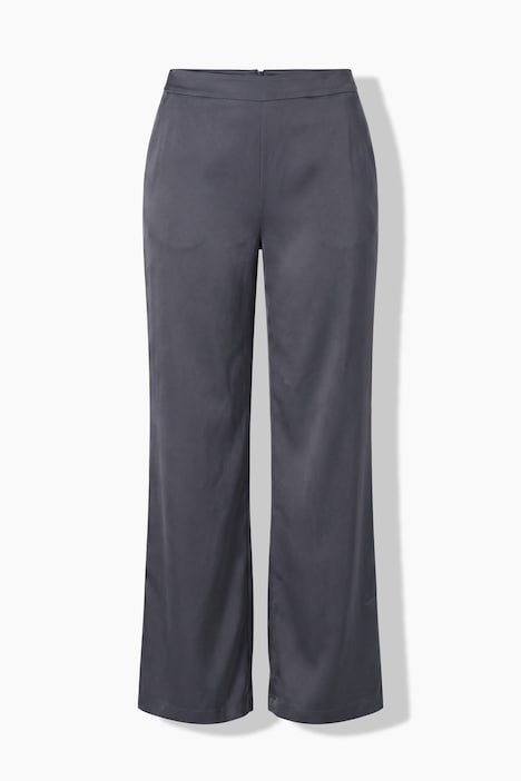 Pantalon en satin Rose, jambe large et droite, taille confortable