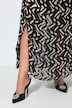 Robe longue en tissu dévoré, décolleté en V et manches en cloche
