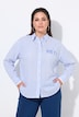 Blusa de rayas, texto con estampado de caviar, manga larga