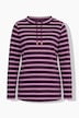 Ringel-Sweatshirt, Stehkragen, Langarm, OEKO-TEX