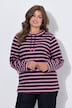 Ringel-Sweatshirt, Stehkragen, Langarm, OEKO-TEX