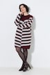 Strickkleid, Jacquardstrick, Stehkragen, Raglan-Langarm
