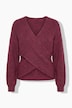 Pullover, Wickeloptik, V-Ausschnitt, Langarm
