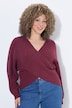 Pullover, Wickeloptik, V-Ausschnitt, Langarm