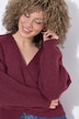 Pullover, Wickeloptik, V-Ausschnitt, Langarm