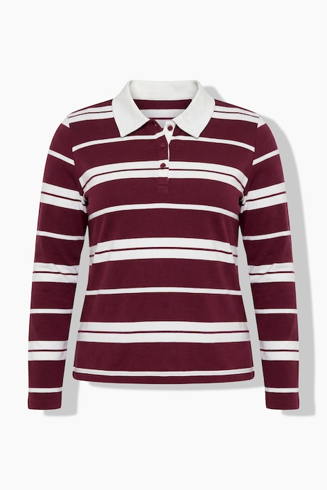 Poloshirt, Ringel, Polokragen, Langarm