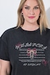 T-Shirt, Boxy Fit, Druck, Zierperlen-Schleife