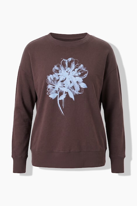 Sweat-shirt, coupe Loose Fit, fleur avec paillettes