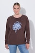 Sweat-shirt, coupe Loose Fit, fleur avec paillettes