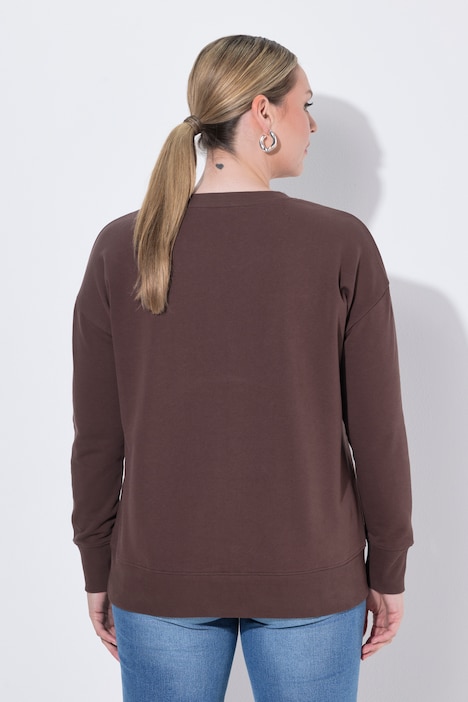 Sweat-shirt, coupe Loose Fit, fleur avec paillettes