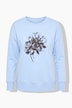 Sweatshirt, Loose Fit, Blume mit Pailletten
