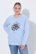 Sweatshirt, Loose Fit, Blume mit Pailletten