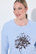 Sweatshirt, Loose Fit, Blume mit Pailletten